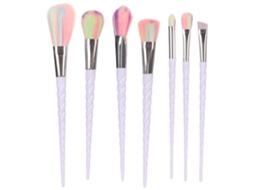 Conjunto De 7 Pincéis De Maquiagem Para Pó Solto, Olhos De Olhos E Blush