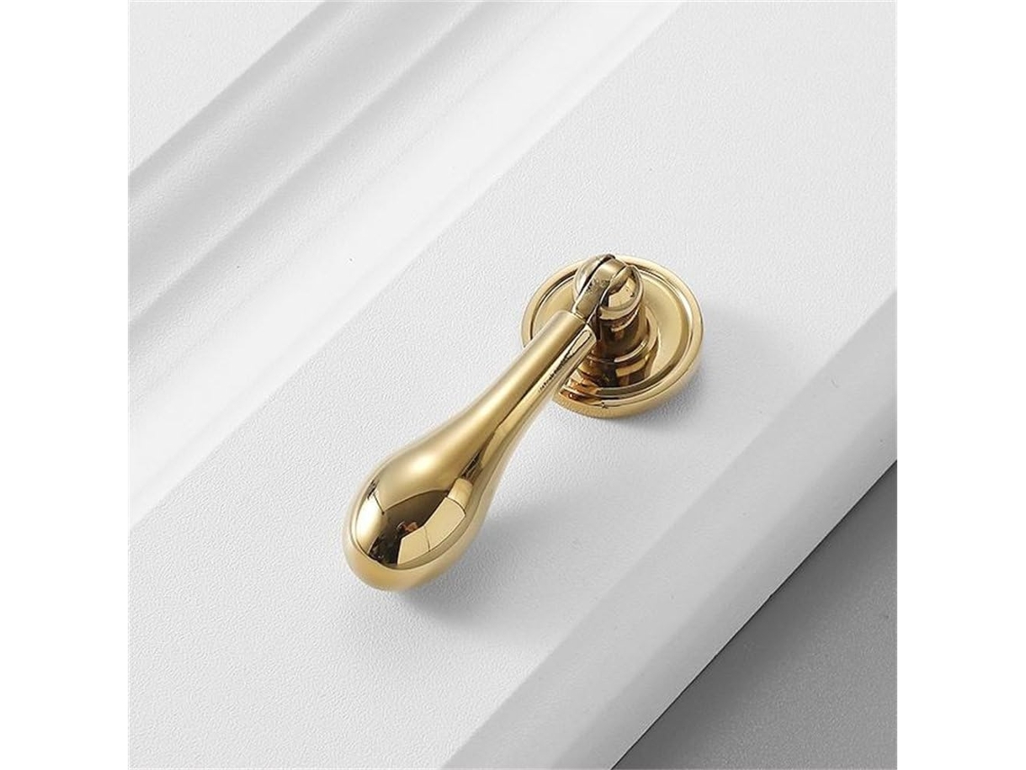 Puxador De Gaveta Dourado De Luxo Americano Simples E Brilhante 5528 Em Latão Com
