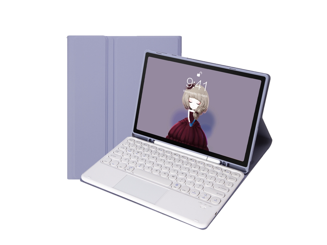 Capa Teclado CUICH para Samsung Galaxy Tab S9 11 Polegadas com Teclado Touch Bluetooth (Roxo) 