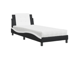Bed, Beds Vidaxl Preto Couro Artificial (90 X 200 Cm)