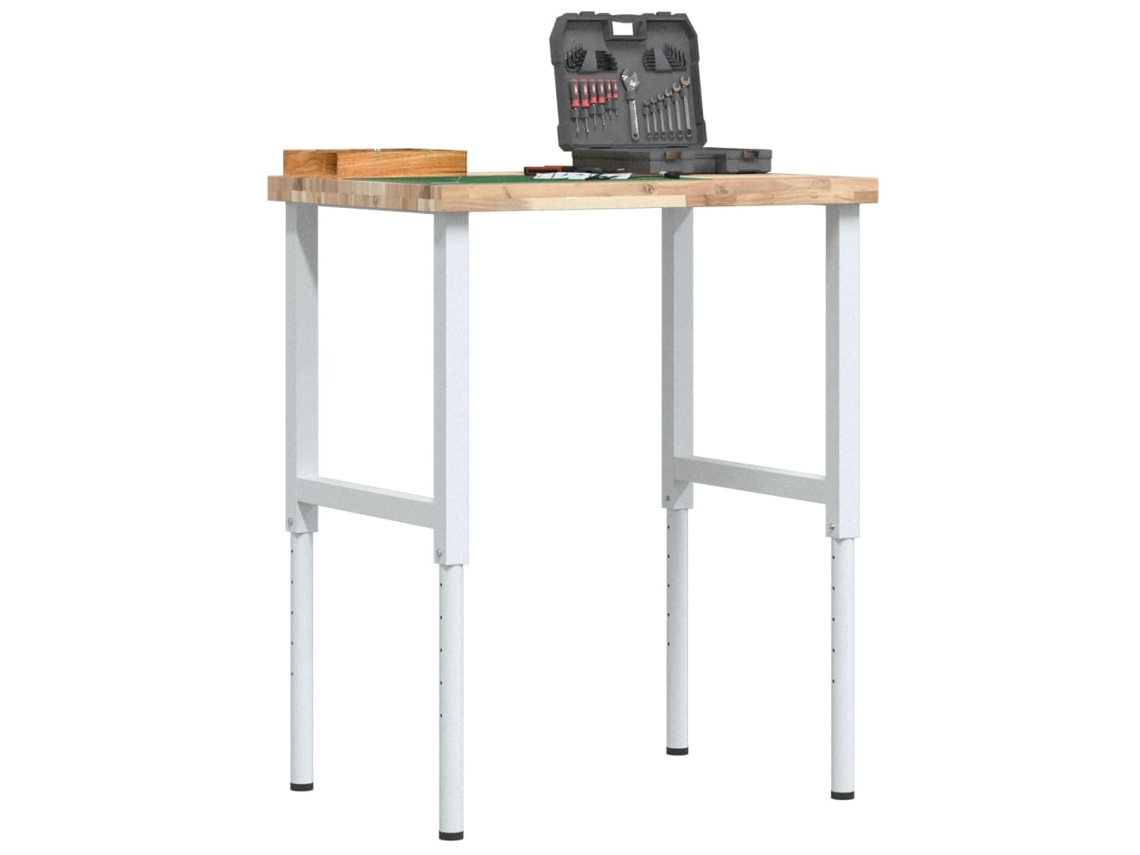 Vidaxl Bancada Retangular 80x60x(73-99,5) Cm Madeira De Acácia Maciça