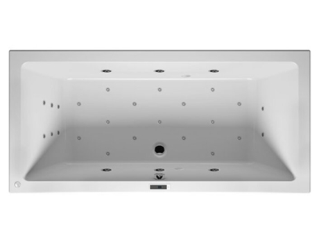 Banheira Retangular RIHO Lusso Versão Direita com Sistema Bliss Encastrável 2 Lugares Branca B0 Desenho: 200X90X47 5Cm Capacidade Útil: 310