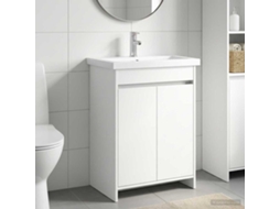 Vidaxl Conjunto De Móveis Para Banheiro Branco 61 X 40 X 84,5 Cm