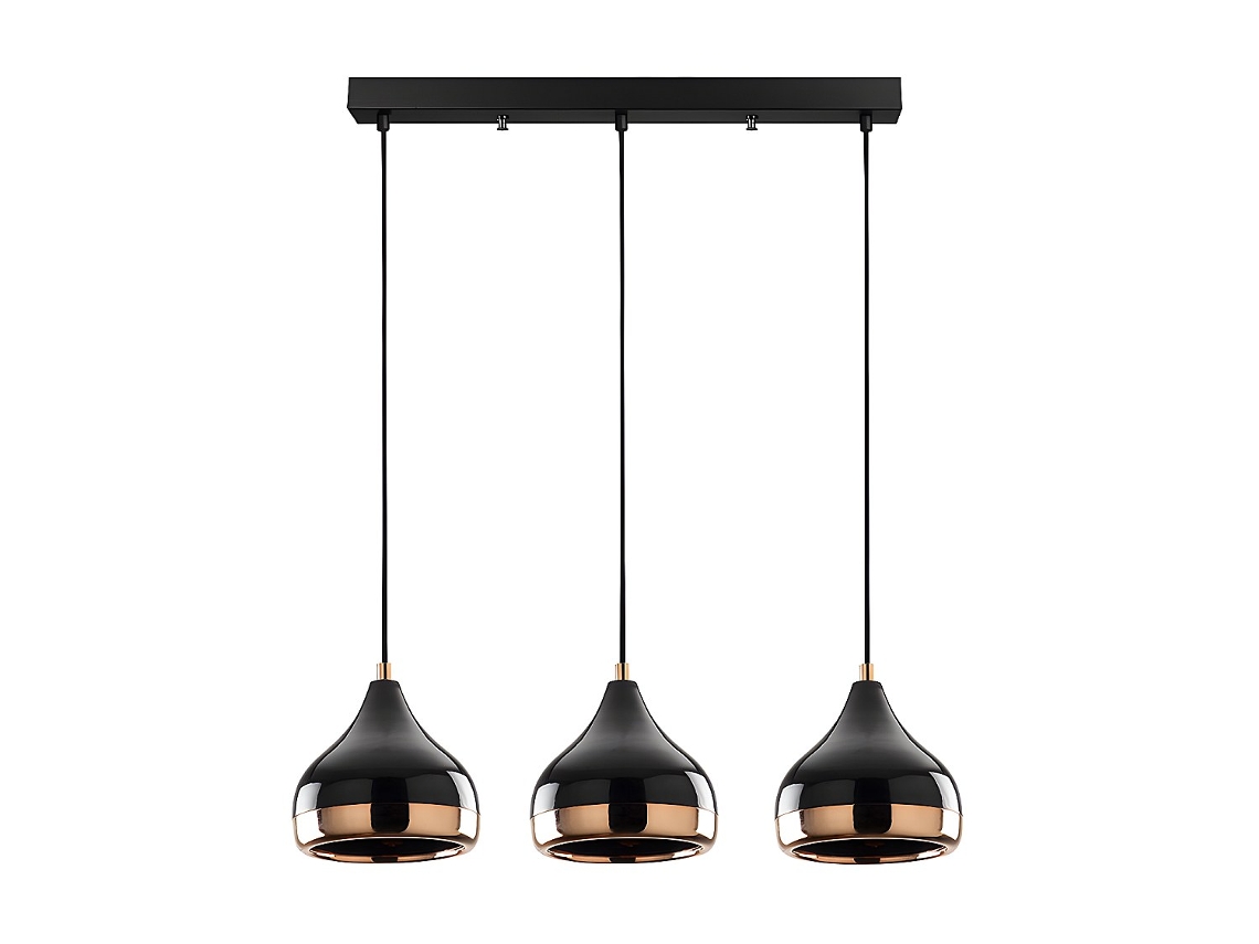 Candeeiro Suspenso Yildo OZAIA (Preto - Metal - 67x17x cm)