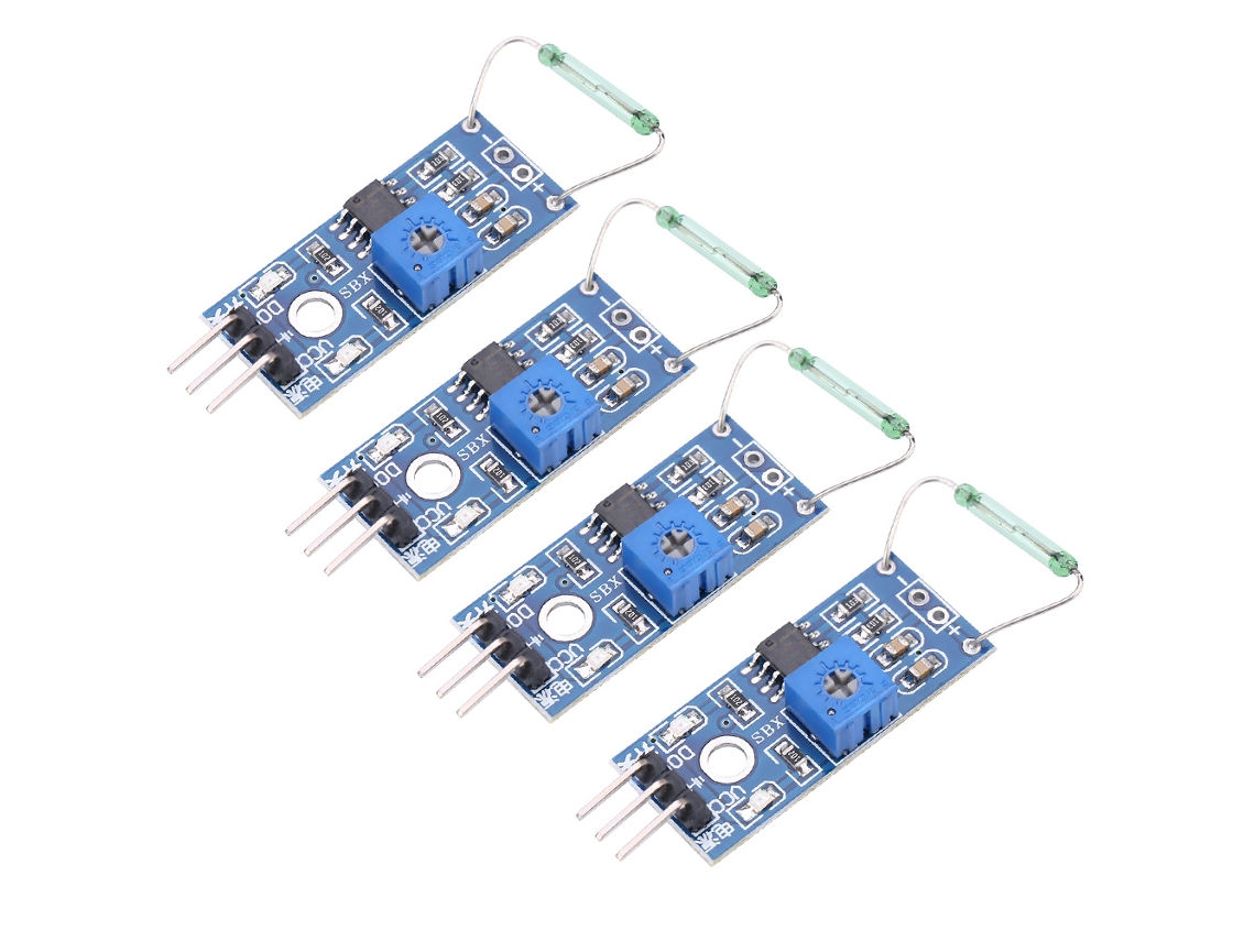 Kit Módulo Sensor Reed Chave Magnética Normalmente Aberta 4pcs/set Diy