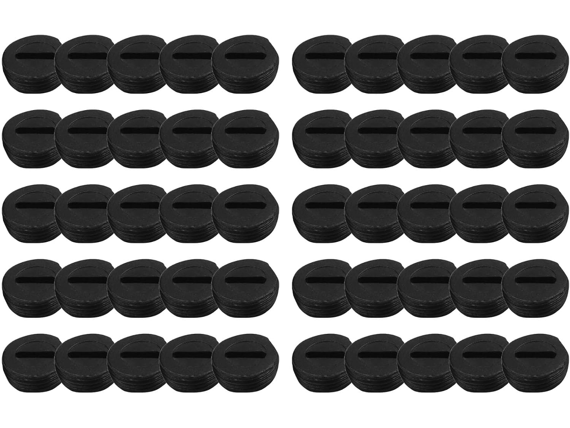 50x Tampas Pretas Para Suporte De Escova Carvão Com Conectores Ranhurados Esmerilhadeira Impacto, Esmerilhadeira Angular
