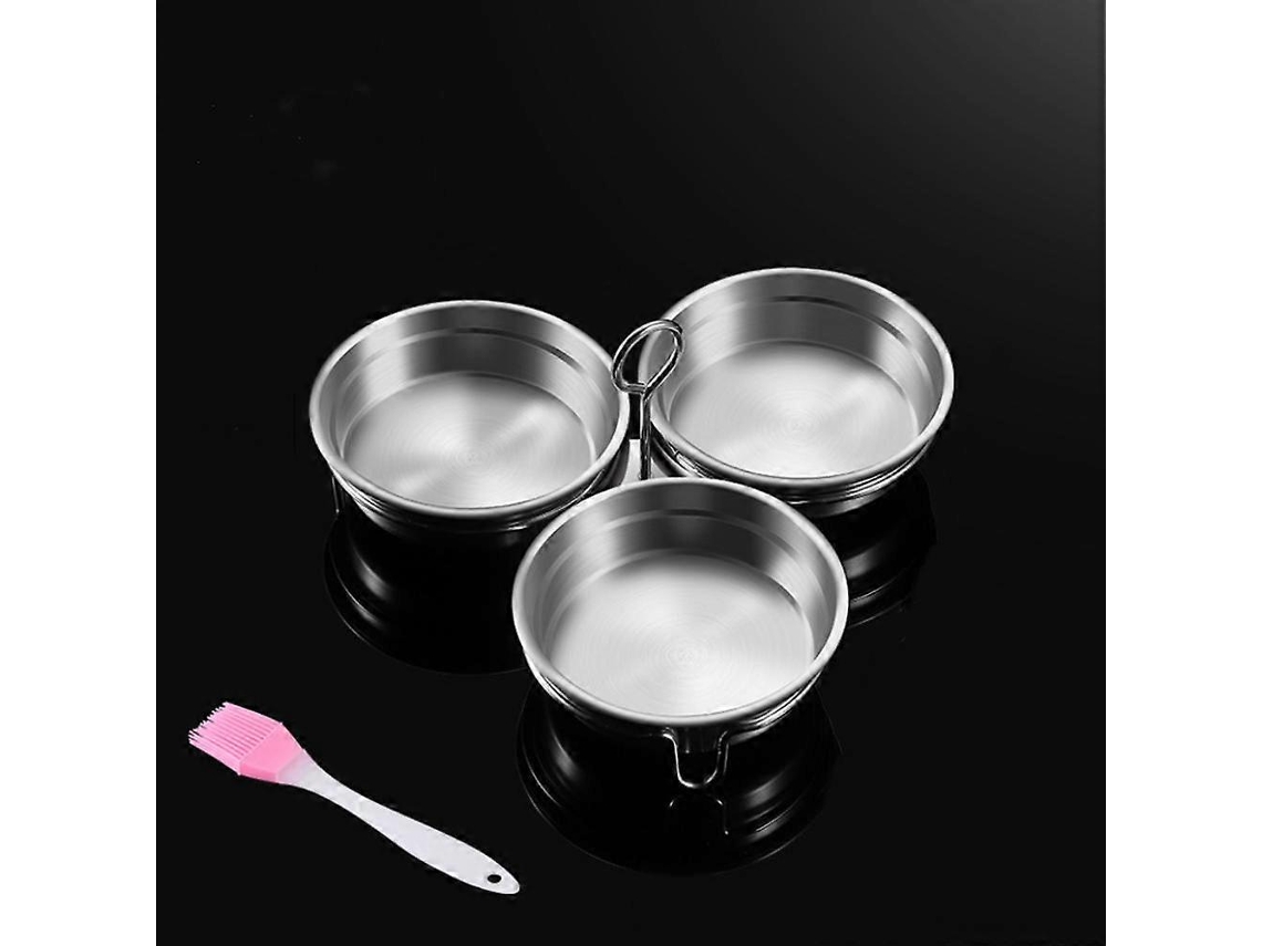 Cozinhador de ovos em aço inoxidável 304 com moldes antiaderentes para um café da manhã requintado, utensílio de cozinha