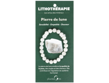 Pulseira de litoterapia Moonstone 8 mm PHARMAGEM