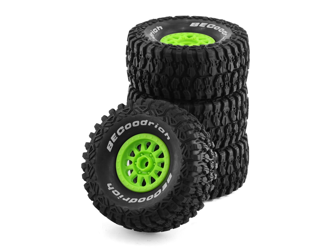 4 Pneus Brancos B135mm Caminhão Percurso Curto Deserto 1/7/8 Hexágono 17mm Off road Arrma Mojave Udr Yikong Df7 Fs MDUG