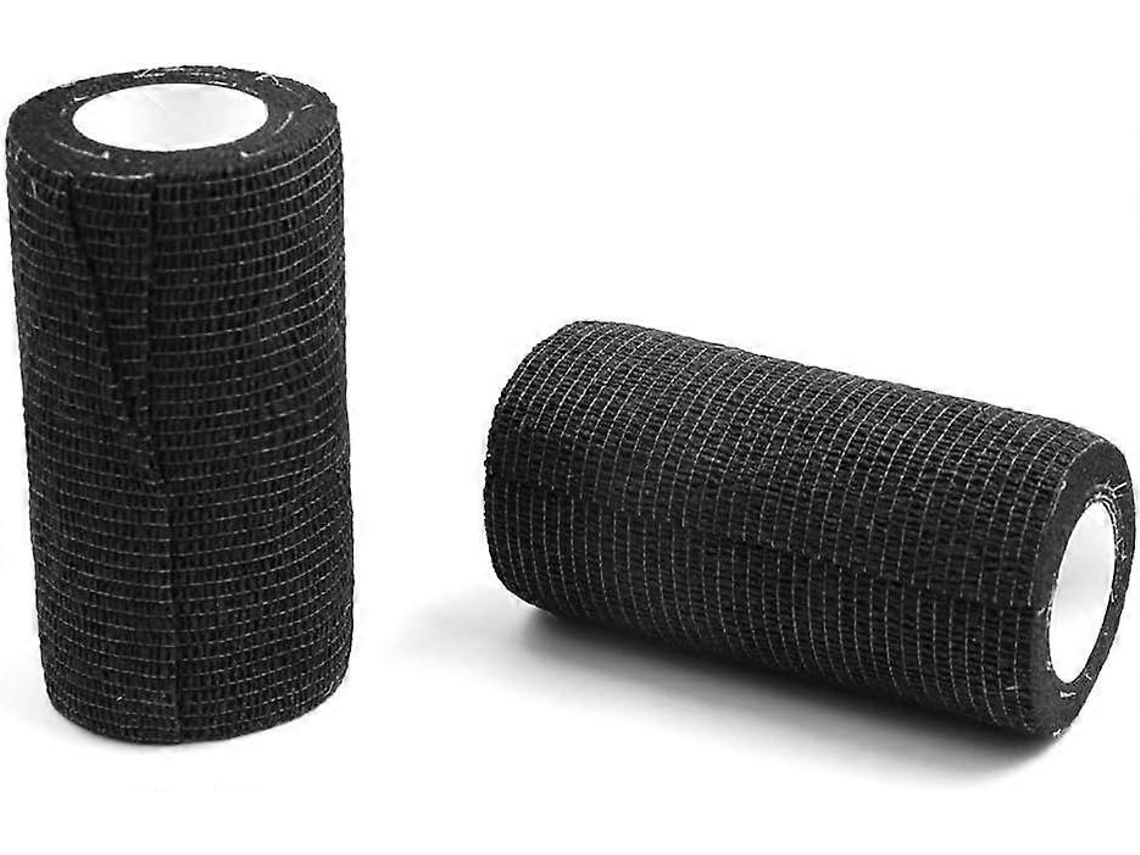 2025 Último Modelo 2 Peças Preto 10cm Largura Fita De Bandagem Autoadesiva Cotovelo Punho Tornozelo Suporte Envoltório Slowmoose
