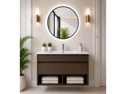 Móvel De Casa De Banho Suspenso Com Lavatório Extraplano Origenbath Nebari Sem Espelho 70x40 Cm Freixo Tea