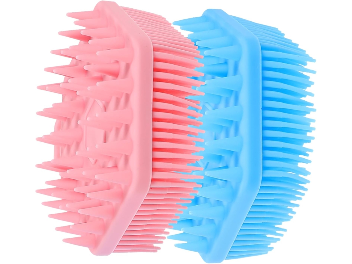 Escova Esfoliante De Silicone Callaron 2 Peças Para Corpo, Cabelo, Banho, Ducha, Esponja De Bucha, Massagem E Limpeza Da