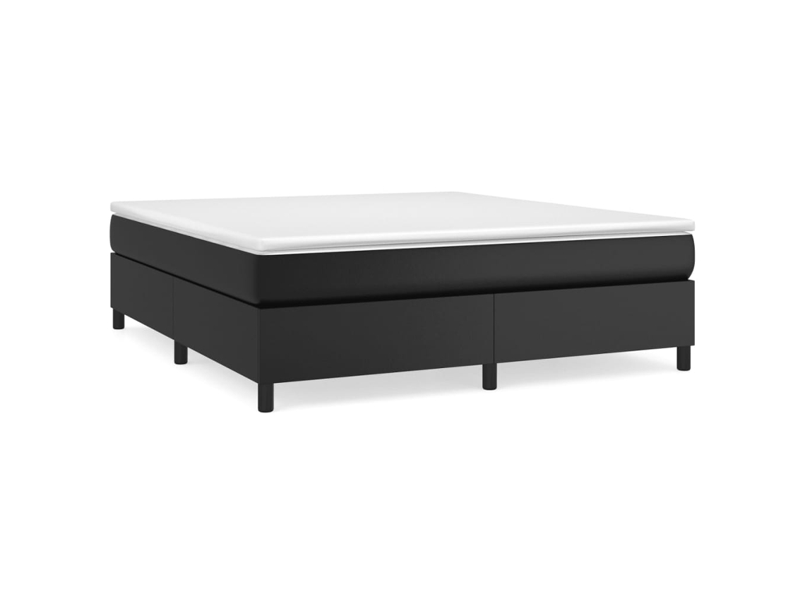 Box Spring Bed Frame, Box Spring Bed Frames Vidaxl Preto Couro Artificial (180 X 200 Cm)