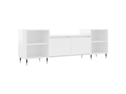 Móvel de Tv em Derivados de Madeira Branco Brilhante MAISON EXCLUSIVE (160x35x55 cm)