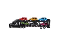 Brinquedo Caminhão Transportador De Liga Detachável 6 Carros Para Crianças 3+ Anos Preto