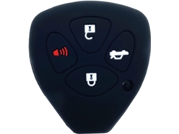 Capa De Silicone Preta Para Chave Com 4 Botões, Compatível Com Toyota Camry, Avalon, Matrix, Corolla E Land Cruiser