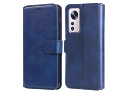 Capa De Celular Flip Em Couro Texturizado De Bezerro Clássico Para Xiaomi 12 / 12x