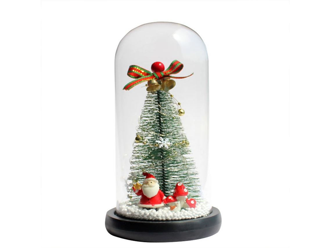Árvore de Natal em Domos de Vidro Mini Árvore Iluminada de Mesa NEVEANCE