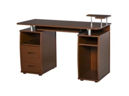Mesa para Computador Melamina Cor Cor Nogueira 120x55x85 cm Homcom