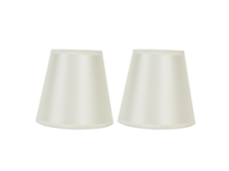 2pcs Abajur de Tecido Clip On para Lâmpada E14 Mesa Parede Bege S/MARCA