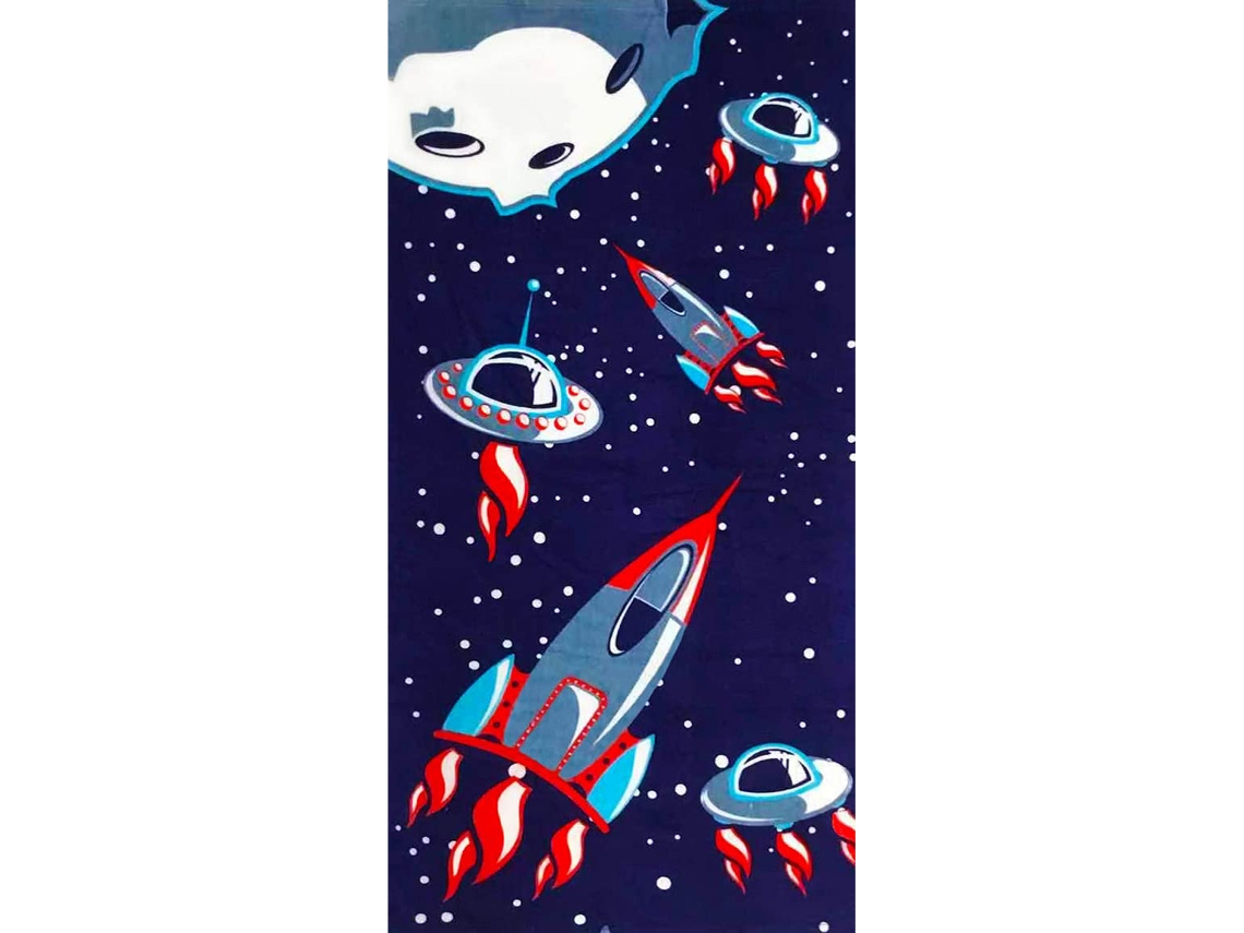 Yuysan Toalha Microfibra Praia Infantil, Absorvente E Secagem Rápida, 140x70cm Universo Azul