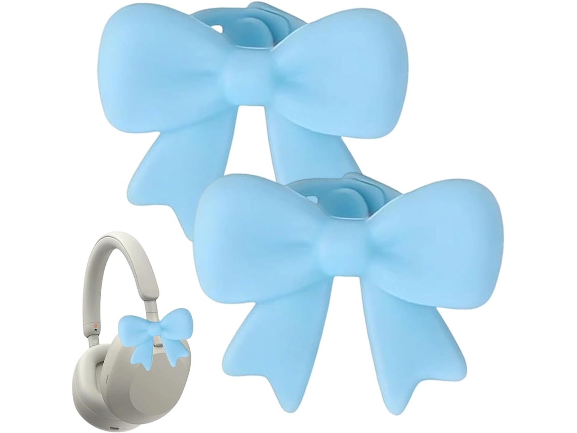 Conjunto De 2 Laços Decorativos 3d Silicone Para Fones Ouvido, Ideal Para Meninas, Adolescentes, Estudantes, Amigas
