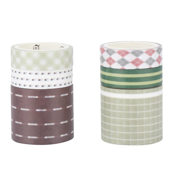 Fita Adesiva Washi, 6 Peças, Adesivos Decorativos Simples E Coloridos, Parede, Washi, Diário Artesanato 03