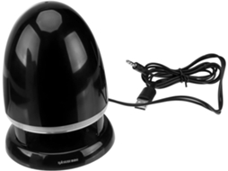 Mini Alto Falante Multimídia Com Entrada De Áudio Para Laptop, Celular, Tablet E Uso Interno, Nas Cores Preto E Azul Mini Alto Falante Gokoco