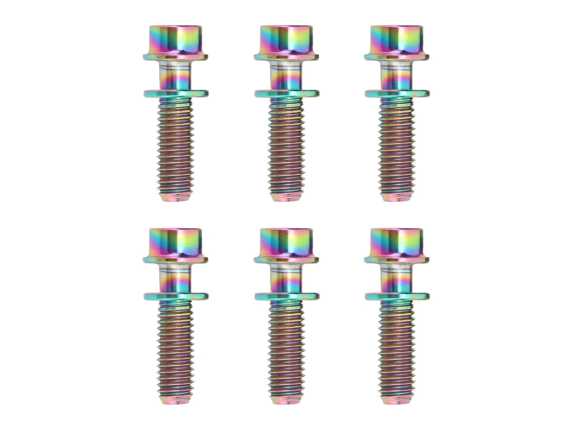 2026 6 Peças Parafusos para Bicicleta Guidão Titânio Liga Arruela M5x18mm | S/MARCA