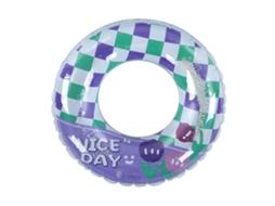 Boia Inflável De Pvc Com Estampa Xadrez Para Piscina, Portátil, Ideal Para Praia E Viagens.