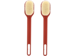 Conjunto De Escova Banho Healeved 2 Peças Com Cabo Longo, Cabeça De Nylon Macia Para Limpeza Das Costas E Do Corpo