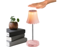 Luminária de mesa recarregável, altura ajustável, brilho ajustável, RGB