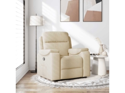 Poltrona reclinável tecido cor creme