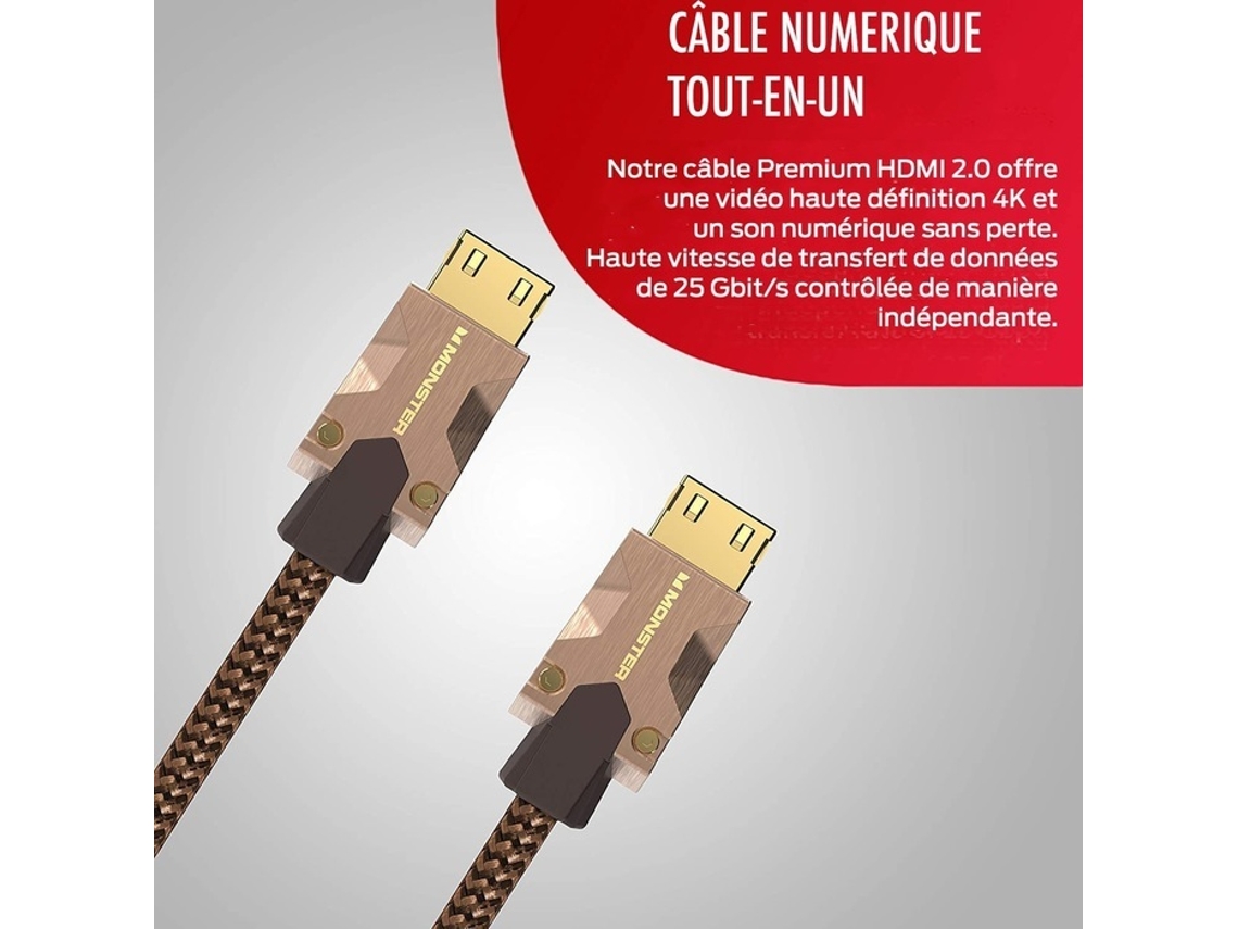 Cabo Hdmi MONSTER M2000 Uhd 4K Hdr10 25Gbps