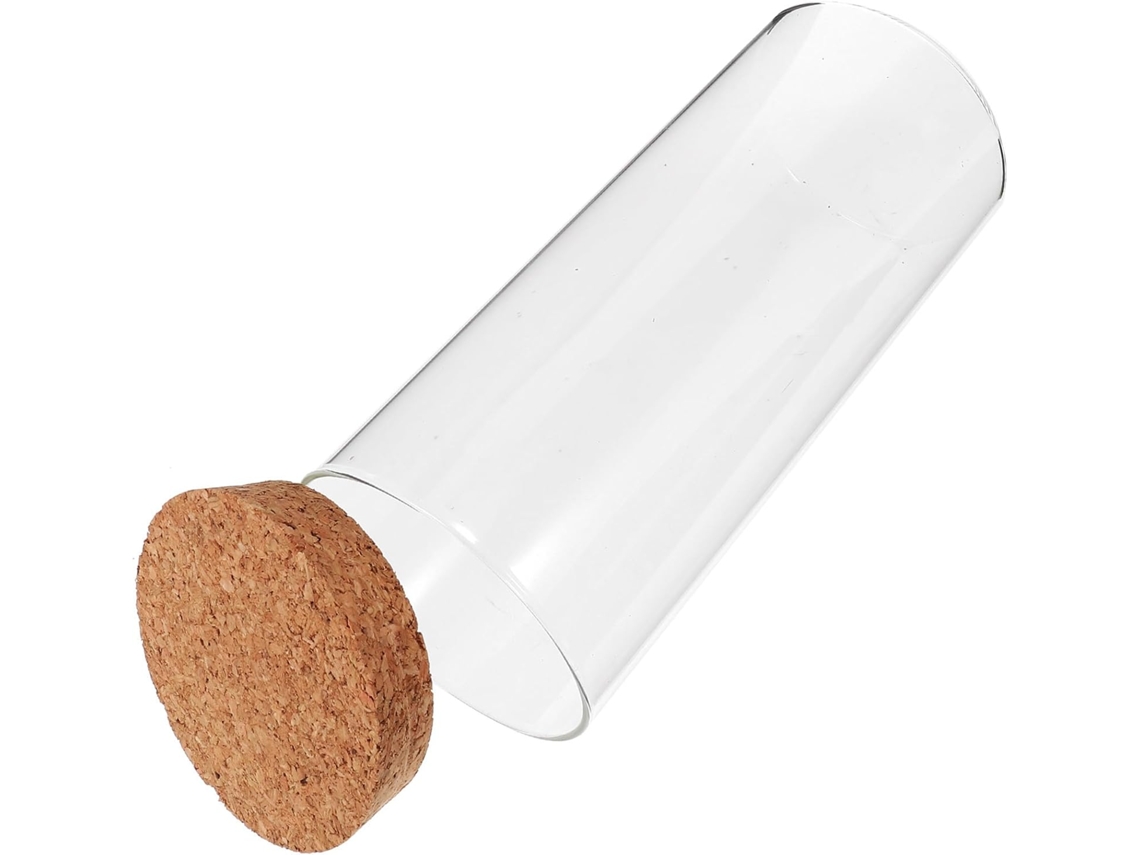 Suporte de Vidro Inoomp para Terrários Diy, Garrafa Transparente com Tampa de Cortiça para Musgo e Plantas CHABERLU