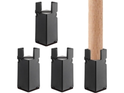 Conjunto de 4 Elevadores de Cama Ajustáveis com Parafuso Grampo Para Elevar Los Pés Móveis, Perfeito para Sofás, Mesas e Camas