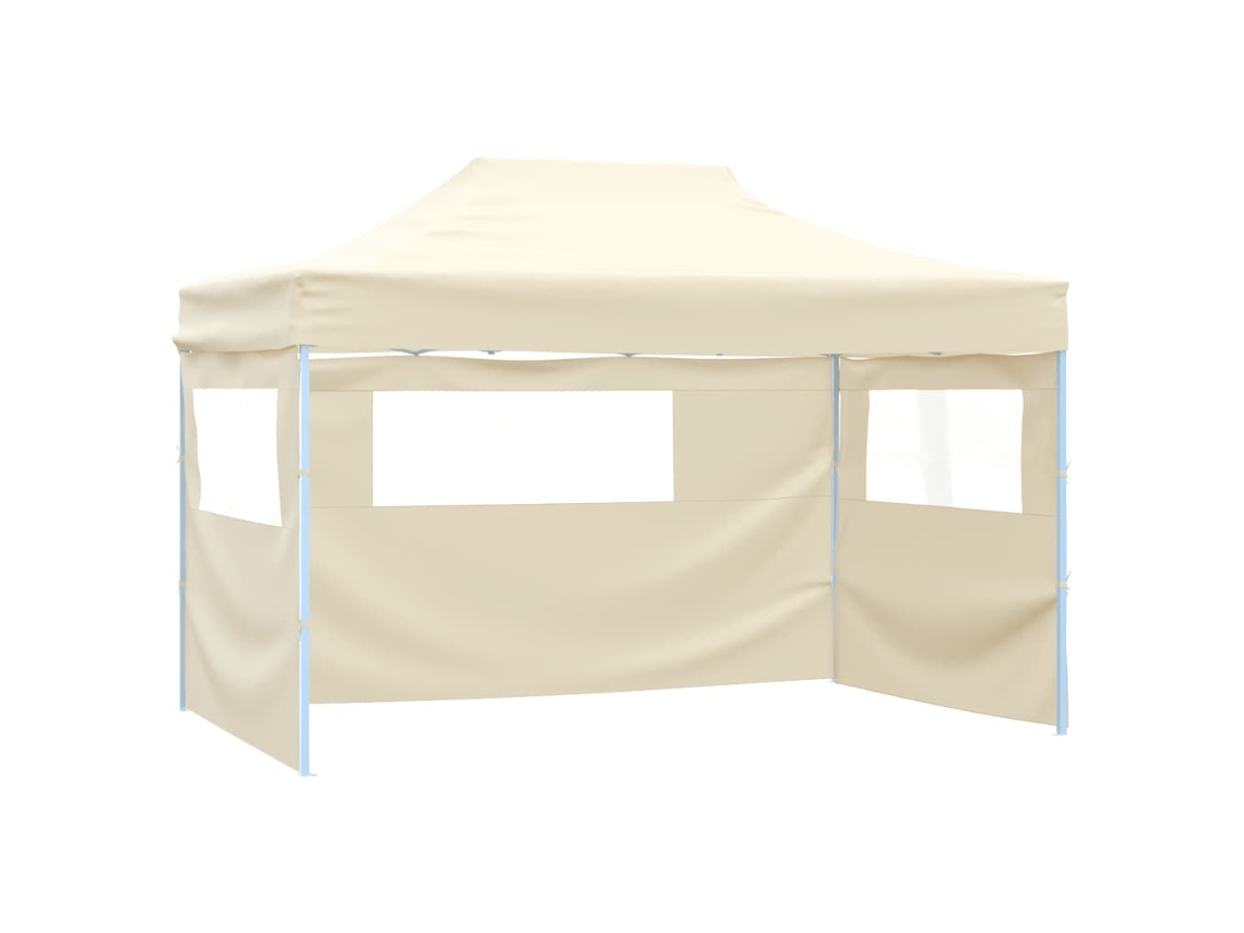 Vidaxl Tenda Dobrável Com 3 Paredes 3x4,5 M Creme