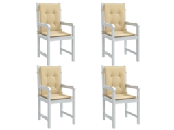 Vidaxl Almofadões Lombares P/ Cadeiras 4pcs 100x50x4cm Mesclado Tecido