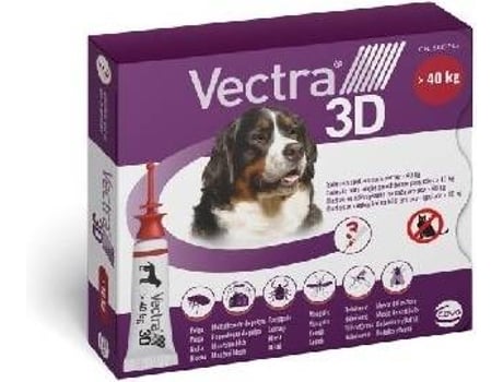 Cães Antiparasitários Vectra 3D + 40 Kg Aplicadores Ceva 3