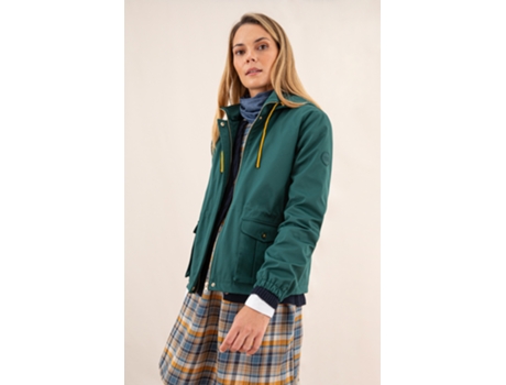 Casaco de Mulher THROTTLEMAN Capuz Bolsos Poliéster Verde (L)