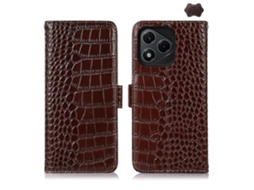 Capa De Celular Em Couro De Crocodilo Com Camada Superior De Couro Bovino Para Honor 400 Lite