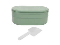 Bandeja de Gelo Reutilizável com Tampa 36 Compartimentos Empilhável Silicone Plástico Verde | S/MARCA