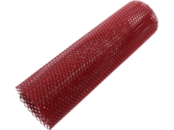 Grade De Carro 100 X 33 Cm Em Alumínio Vermelho Com 6 E 12 Perfurações