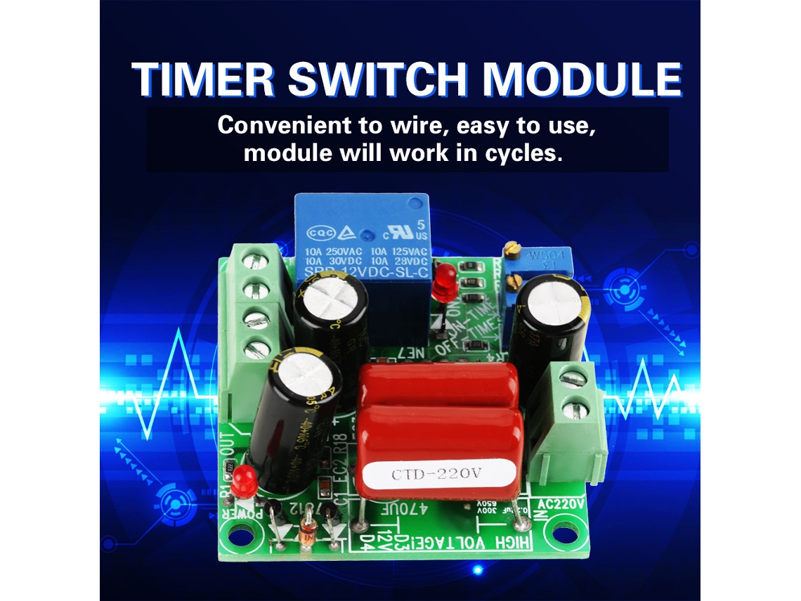 Módulo De Relé Com Timer Ajustável 1~20seg 220v