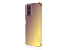 Capa Traseira De Tpu Enkay Com Quatro Cantos Espessos E À Prova De Quedas Para Infinix Gt 30 Pro 5g, Roxa E Dourada