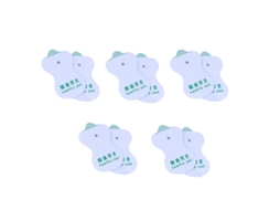 Lurelia Eletroestimulador Corporal Tens/ems 4x4cm Silicone Hidrogel Branco Conforto Diário