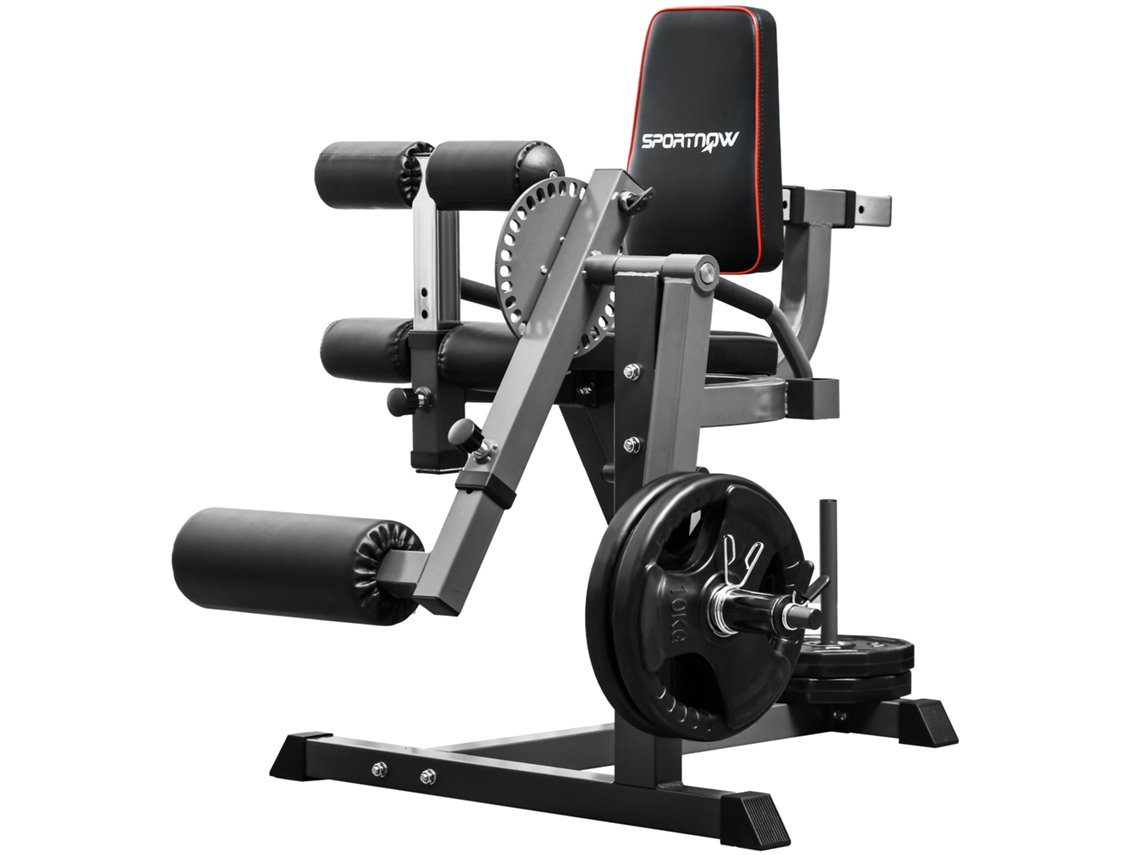 Máquina Extensão Flexão Pernas Carga Placas Aço Preta VELTRIX