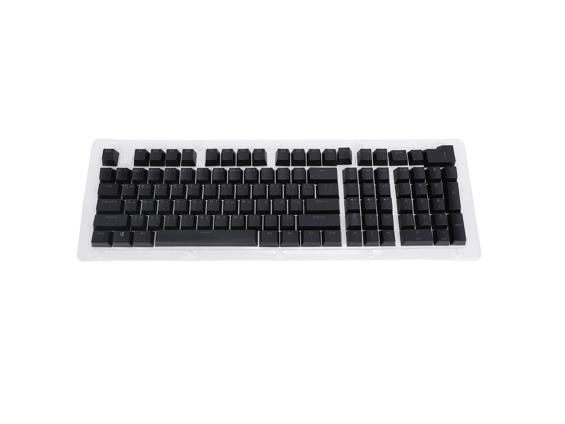Conjunto De Keycaps De Teclado Mecânico Árabe Com 112 Teclas Para Teclados De 61-108 Teclas Preto