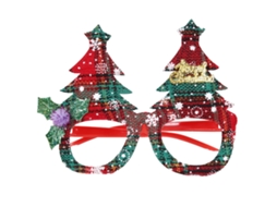 KOFIHETY Óculos De Natal Óculos Em Formato De Árvore De Natal Óculos Plásticos Foco Da Festa