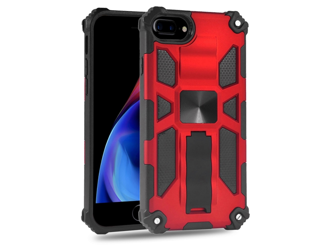 Capa De Celular Tkdaddy Para Iphone Se (2022) Com Suporte E Proteção Contra Quedas, Pc Capa Traseira De Tpu Vermelha